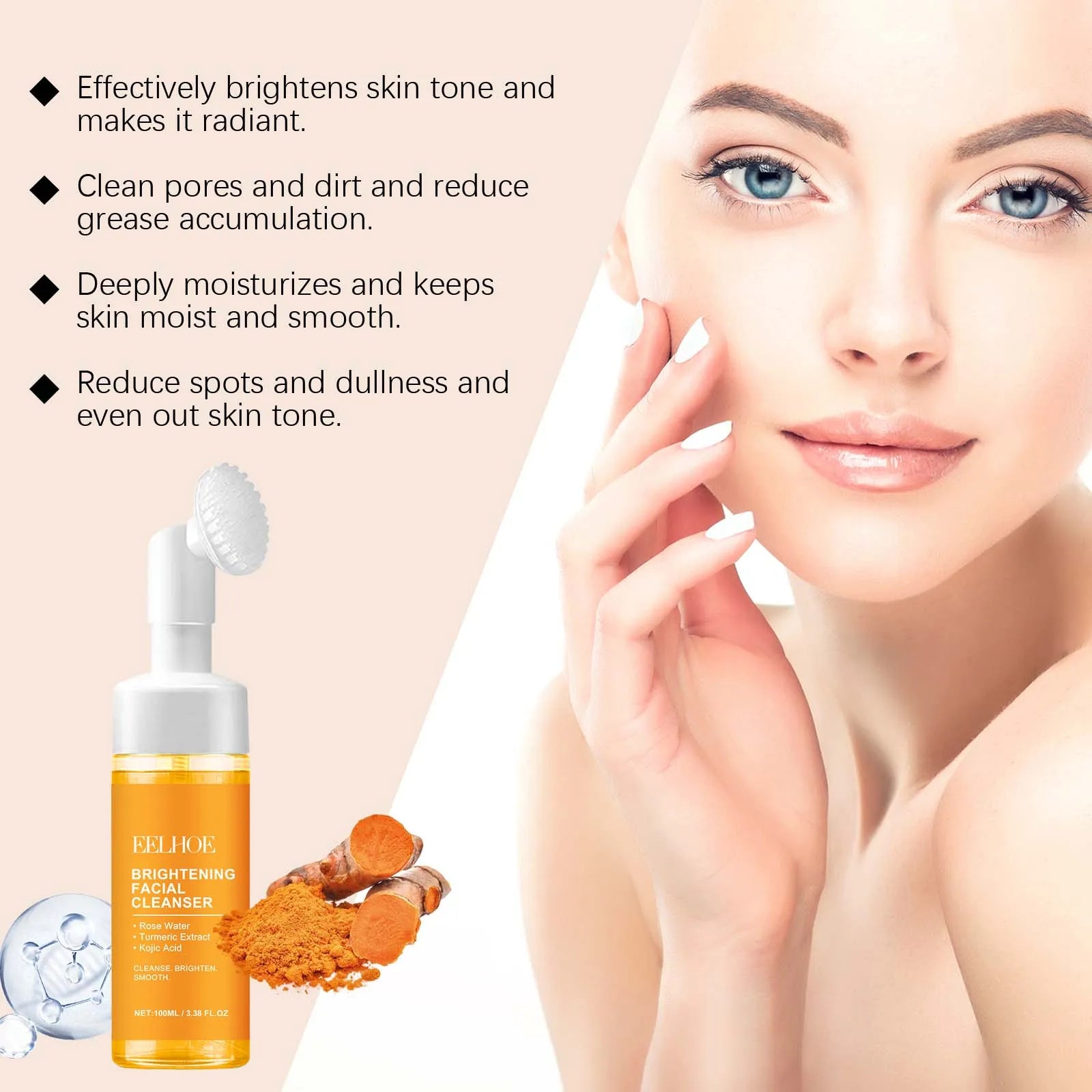 EELHOE Turmeric Facial Cleanser – Oil Control & Pore Care