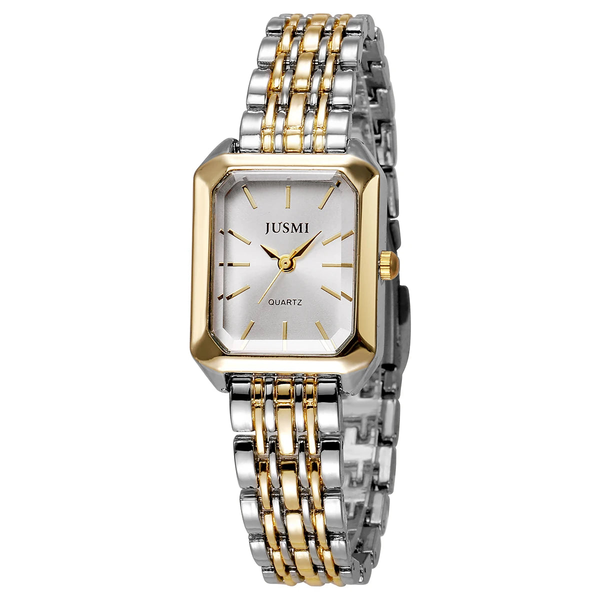 Square Steel Quartz Watch – Elegant & Modern