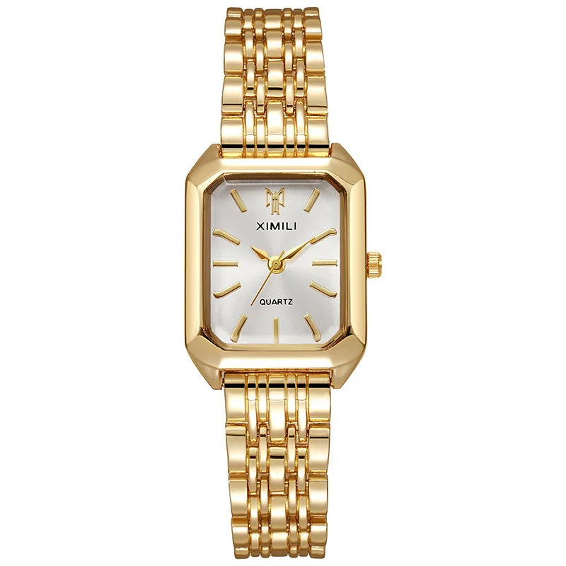 Luxury Gold Quartz Watch – Women’s Business Edition
