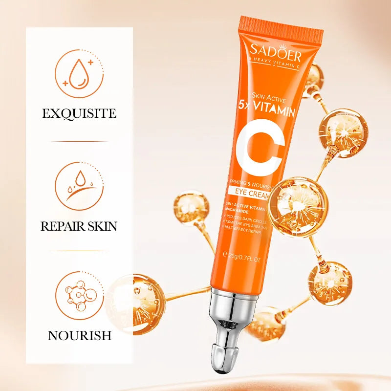 SADOER Vitamin C Eye Cream – Dark Circles & Puffiness