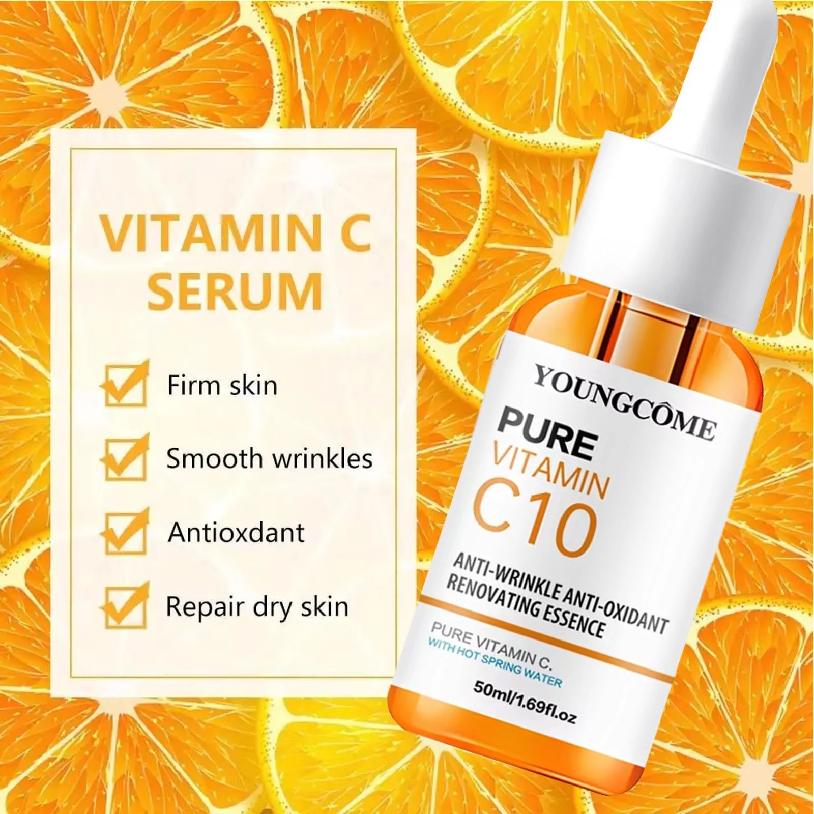 Vitamin C + Hyaluronic Acid Serum – Brightening & Anti-Aging