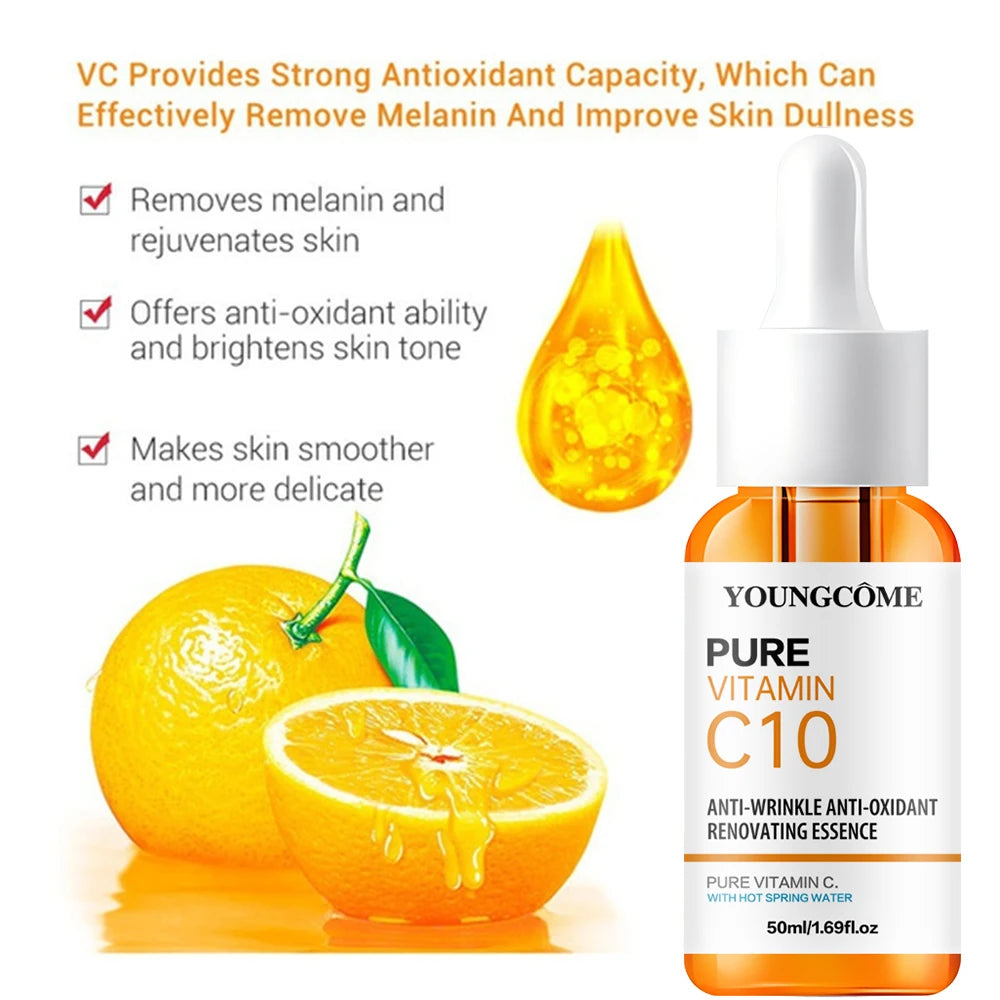 Vitamin C + Hyaluronic Acid Serum – Brightening & Anti-Aging