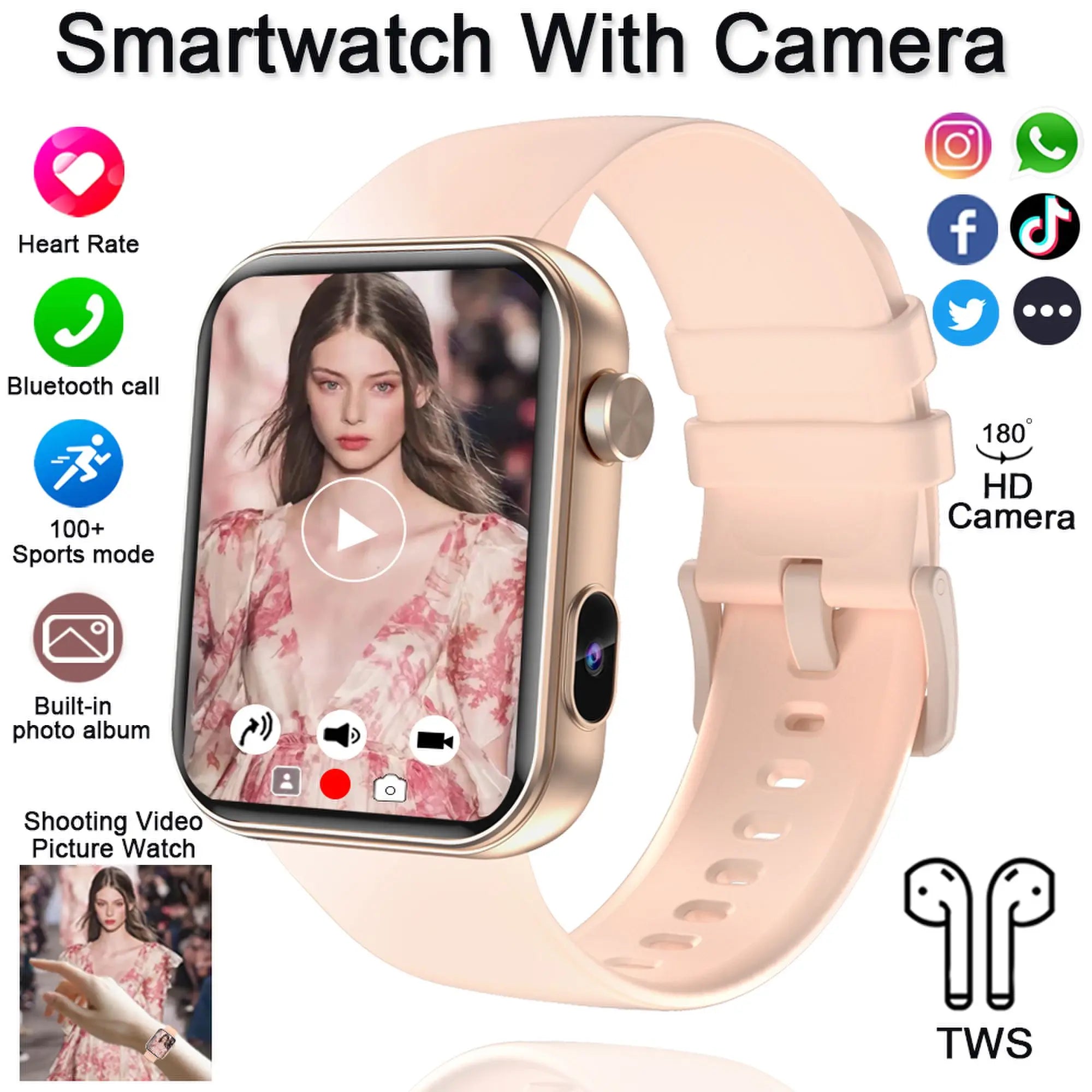 SmartWatch Pro 2025 – Waterproof with Camera