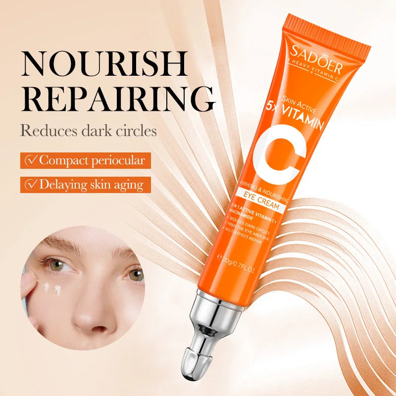 SADOER Vitamin C Eye Cream – Dark Circles & Puffiness