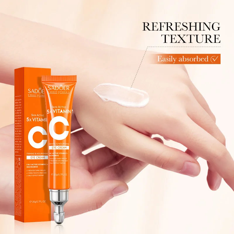 SADOER Vitamin C Eye Cream – Dark Circles & Puffiness