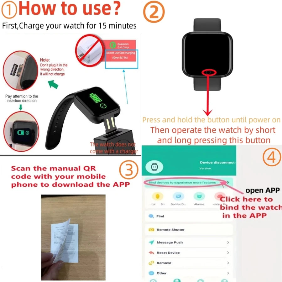 Unisex Digital SmartWatch – Modern & Practical