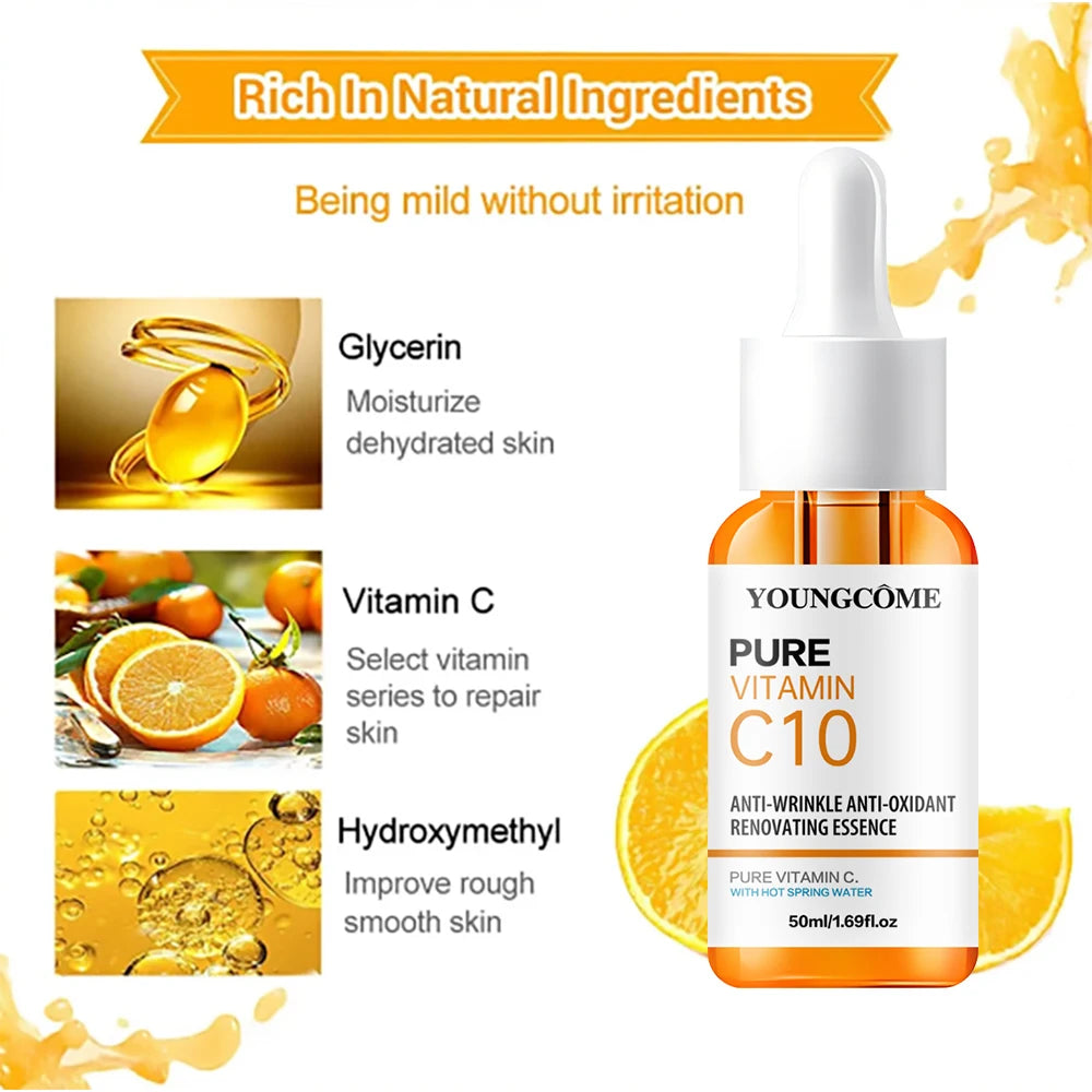 Vitamin C + Hyaluronic Acid Serum – Brightening & Anti-Aging